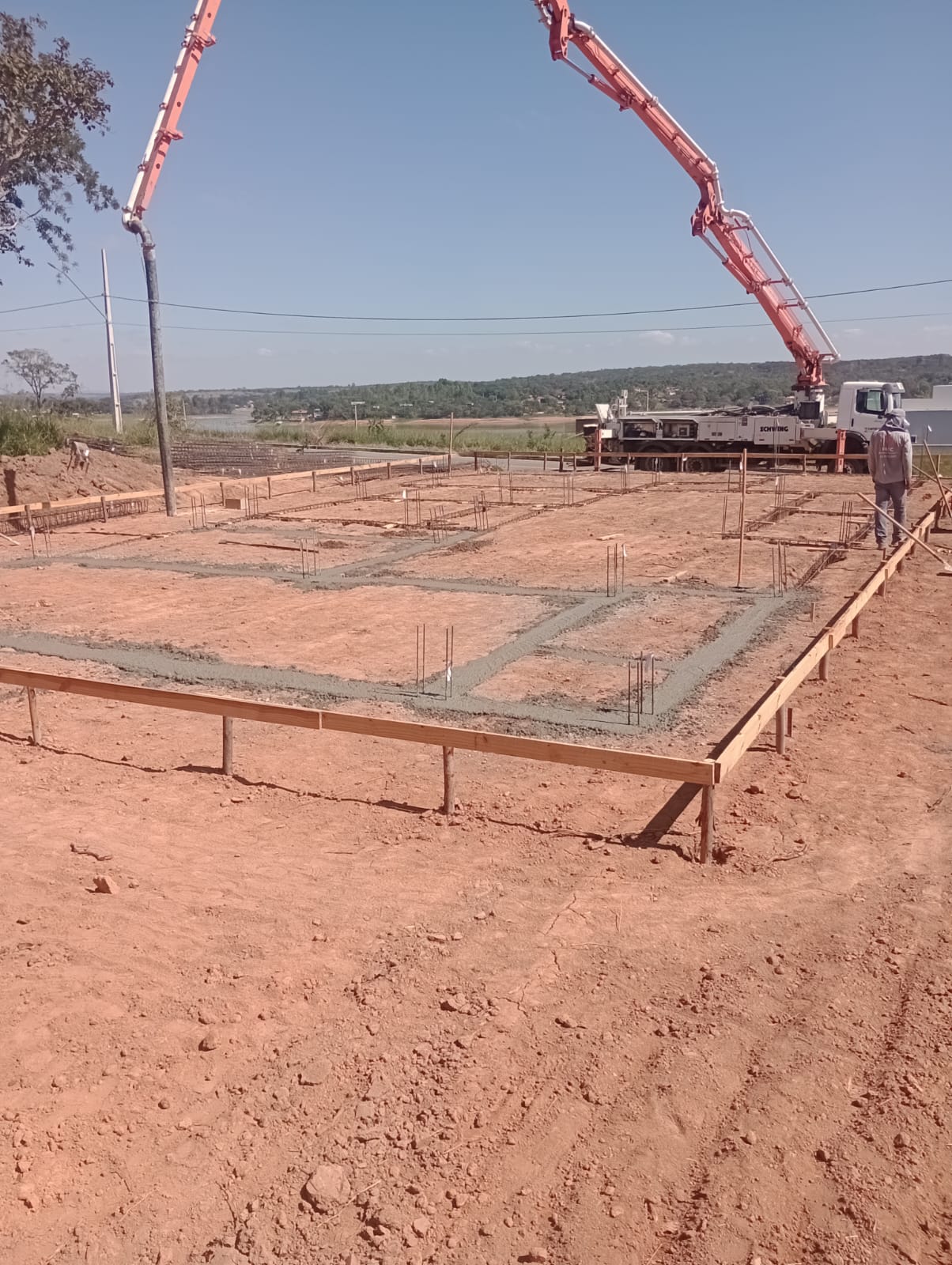 Concretagem em obra com planejamento técnico